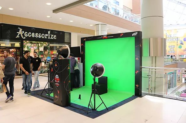 green screen photo booth for corporate event